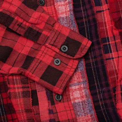 Over Dyed Ribbon Shirt Red