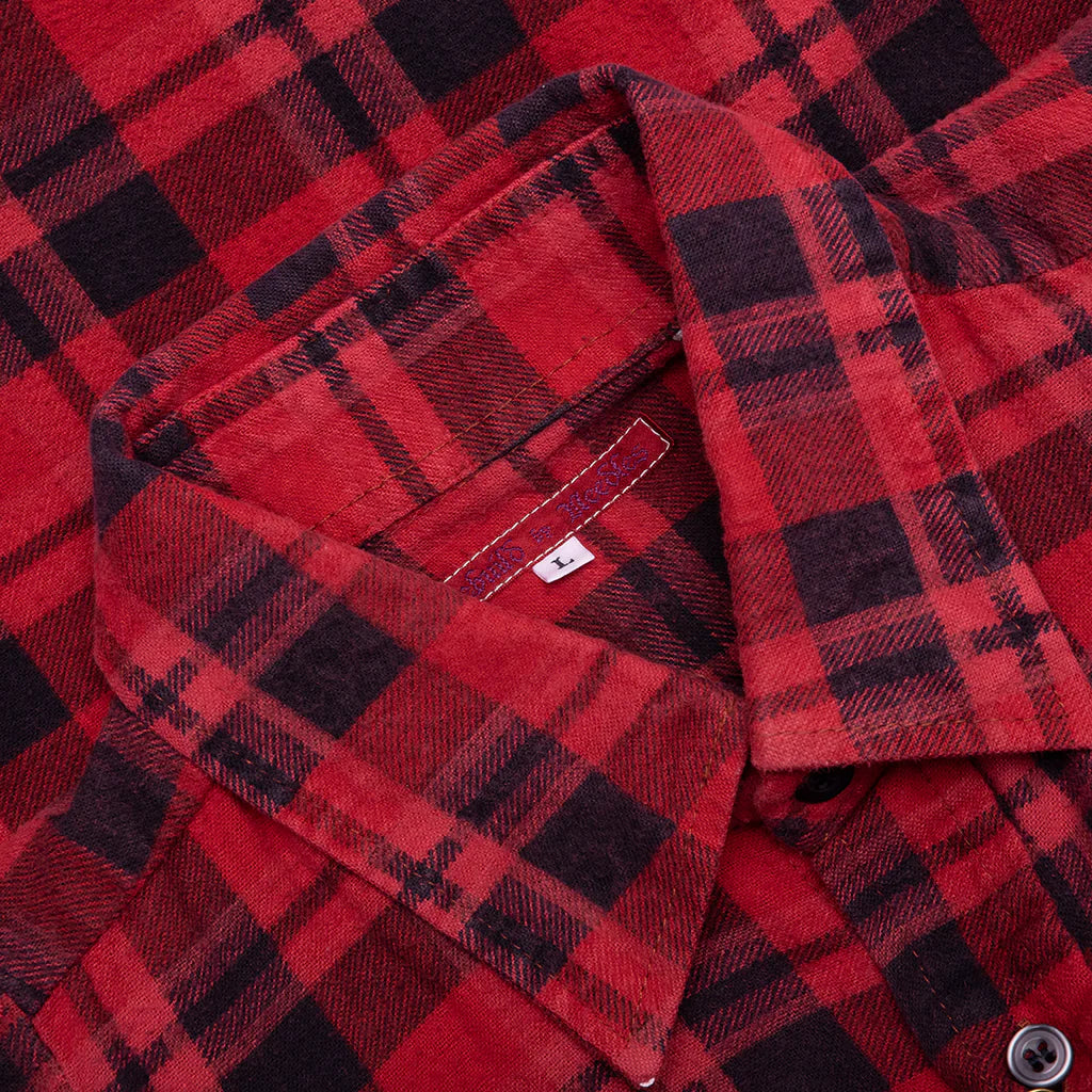 Over Dye 7 Cuts Shirt Red