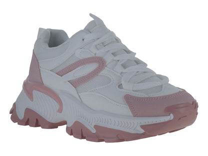 Tenis Via Urbana Blanco Rosa para Mujer