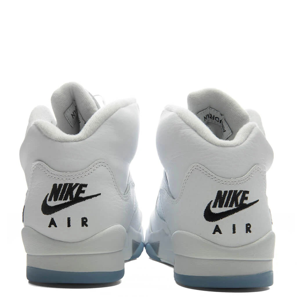 Air Jordan 5 Retro White Metallic GS White Black Metallic Silver