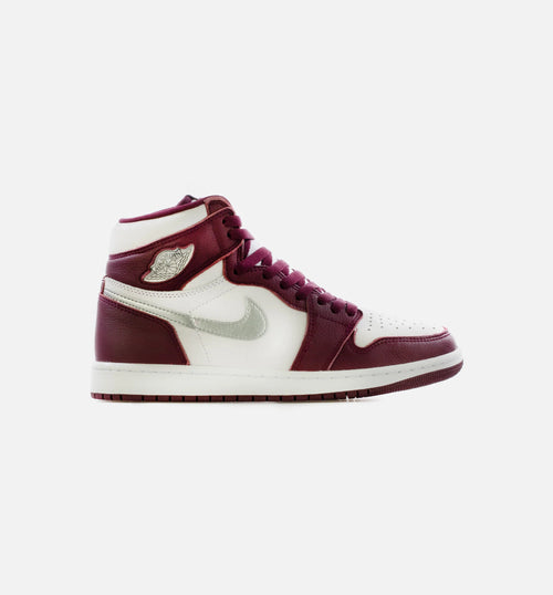 Air Jordan 1 Retro High OG Bordeaux Mens Lifestyle Shoe Bordeaux White Metallic Silver Limit One Per Customer