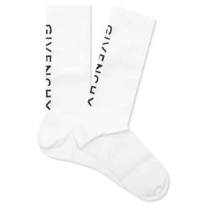 College Socks White Black