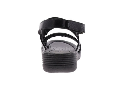 Sandalias Relax de Piel Negro para Mujer