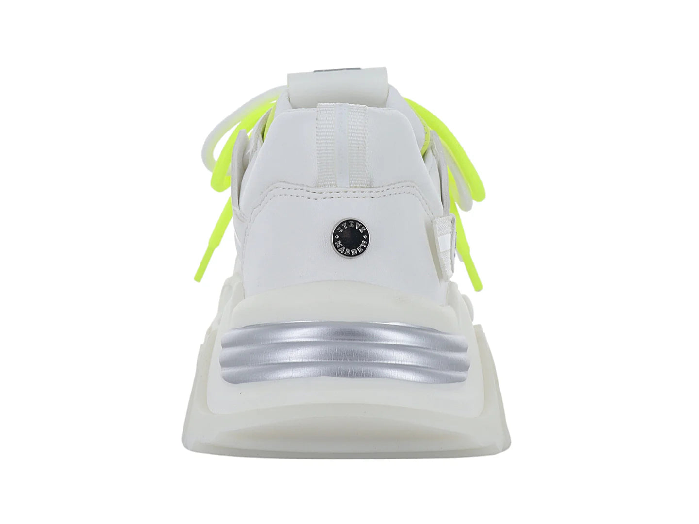 Tenis Steve Madden Blanco y Plata para Mujer