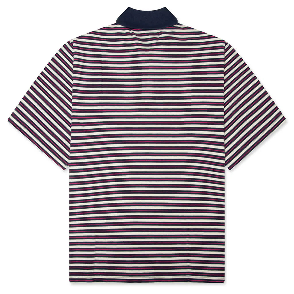 Flag Striper Polo Shirt Purple Pink
