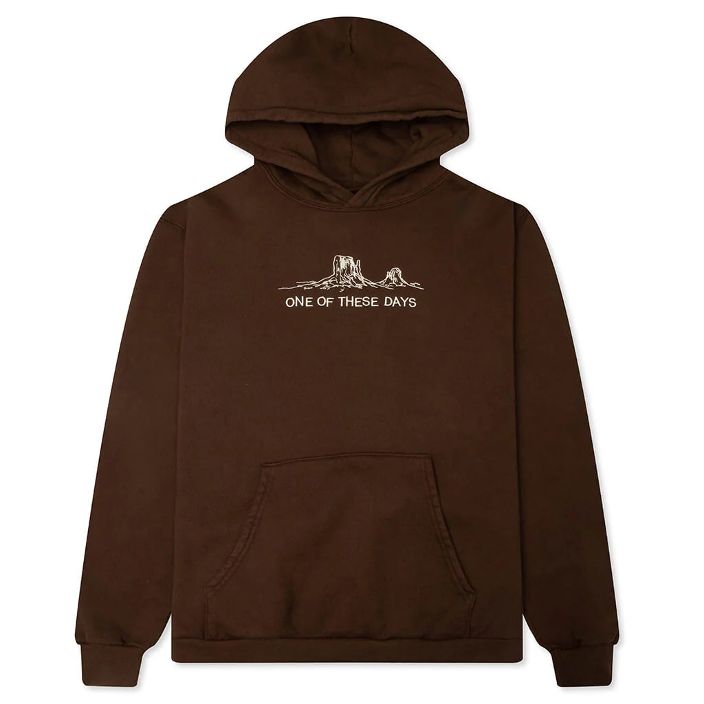 Follow The Road Pullover Hoodie Dark Brown