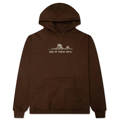 Follow The Road Pullover Hoodie Dark Brown