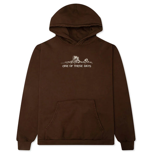 Follow The Road Pullover Hoodie Dark Brown
