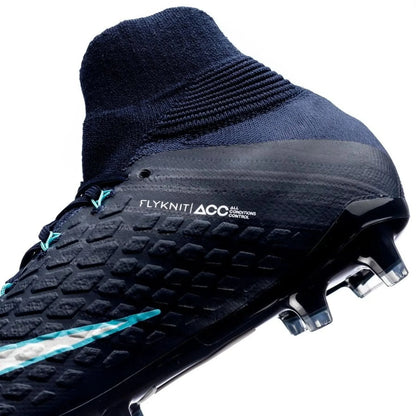 Nike Kids Jr Hypervenom Phantom III Dynamic Fit FG Firm Ground Soccer Cleats Blue