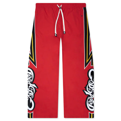 New Age Track Pant Red Yellow