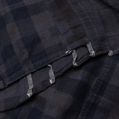 Flannel Shirt 7 Cuts Shirt Over Dye Purple