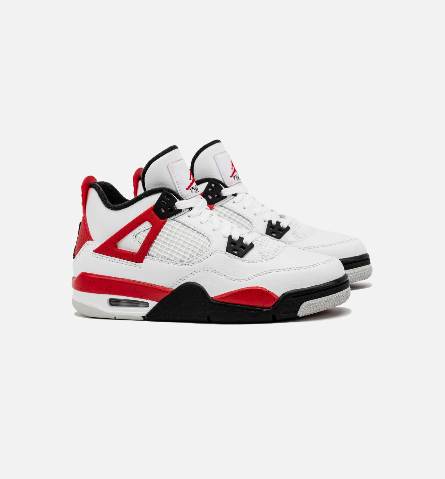 Air Jordan 4 Retro Red Cement Grade School Lifestyle Shoe White Red Free Shipping