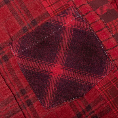 Over Dye 7 Cuts Wide Shirt Red