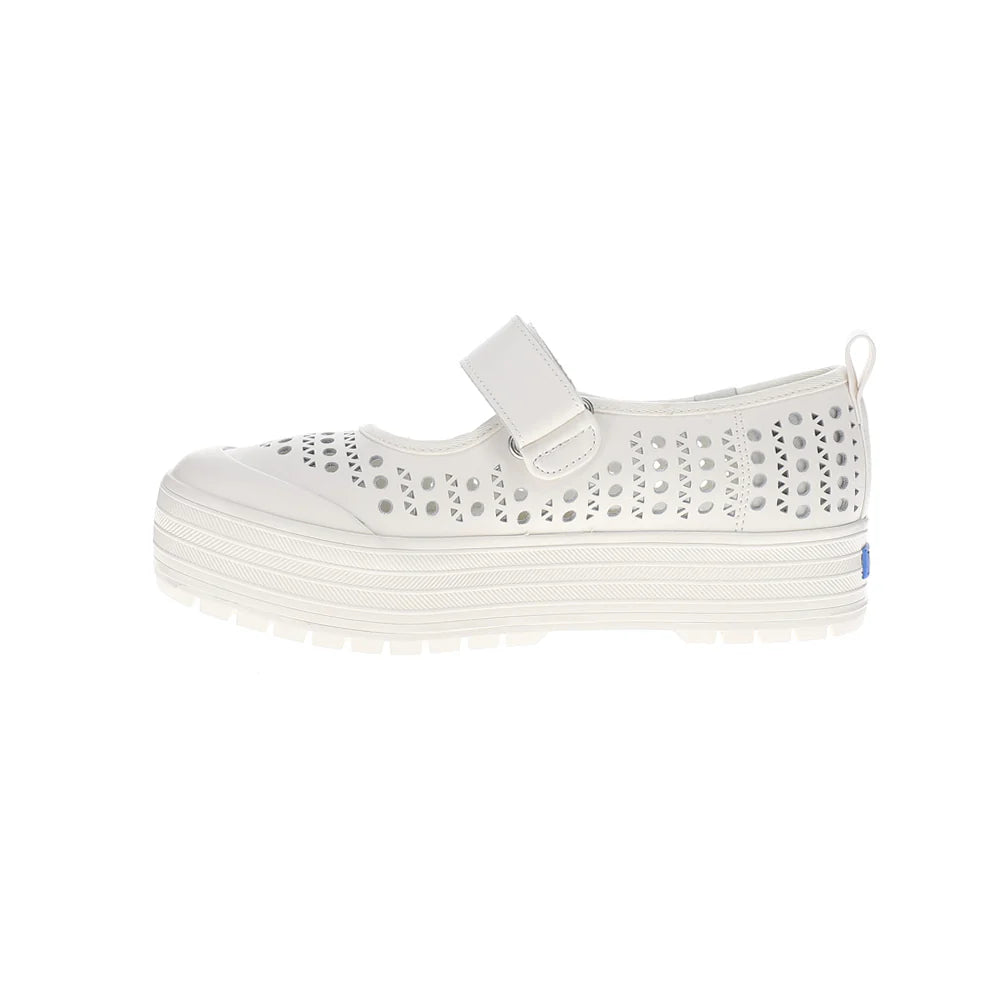 Mary Jane Perf Leather Platform Sneakers