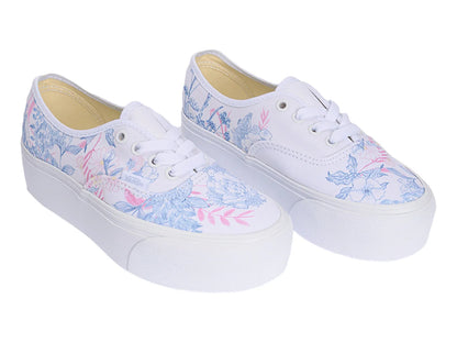 Tenis Vans Authentic Stackform Blanco Floral para Mujer