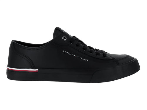 Tenis Tommy Hilfiger Corporate Vulc Leather Negro para Hombre