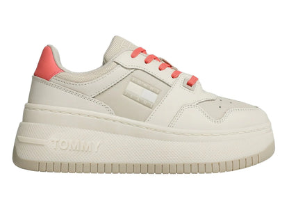 Tenis Tommy Hilfiger Retro Basket Flatform Blanco para Mujer