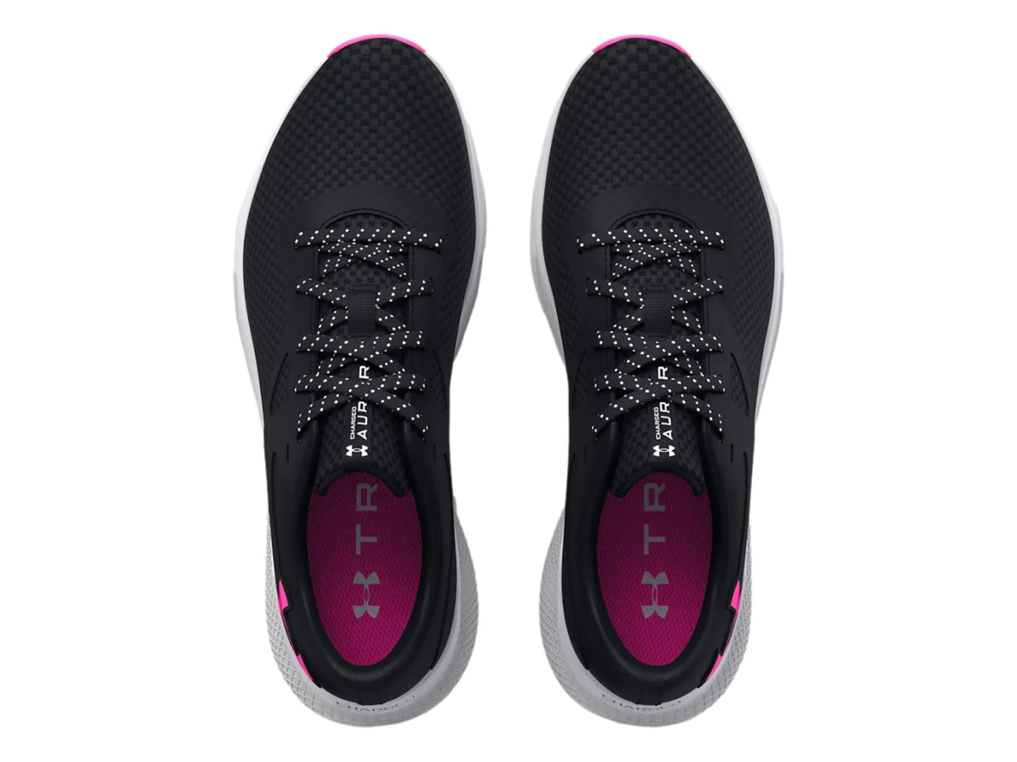Tenis Under Armour Charged Aurora 2 Negro y Rosa para Mujer