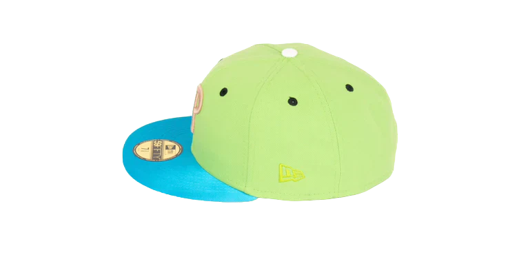 New Era 59Fifty Philadelphia Phillies 2008 World Series "Stone Age Pack" Fitted Hat - Lime Green