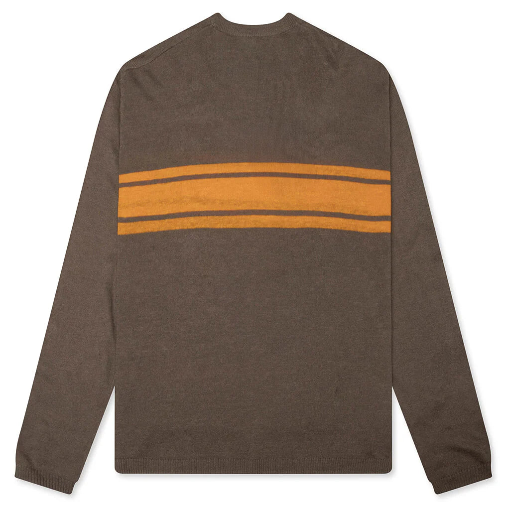 Lightweight Striped Sweater Brown