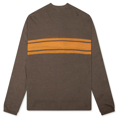Lightweight Striped Sweater Brown