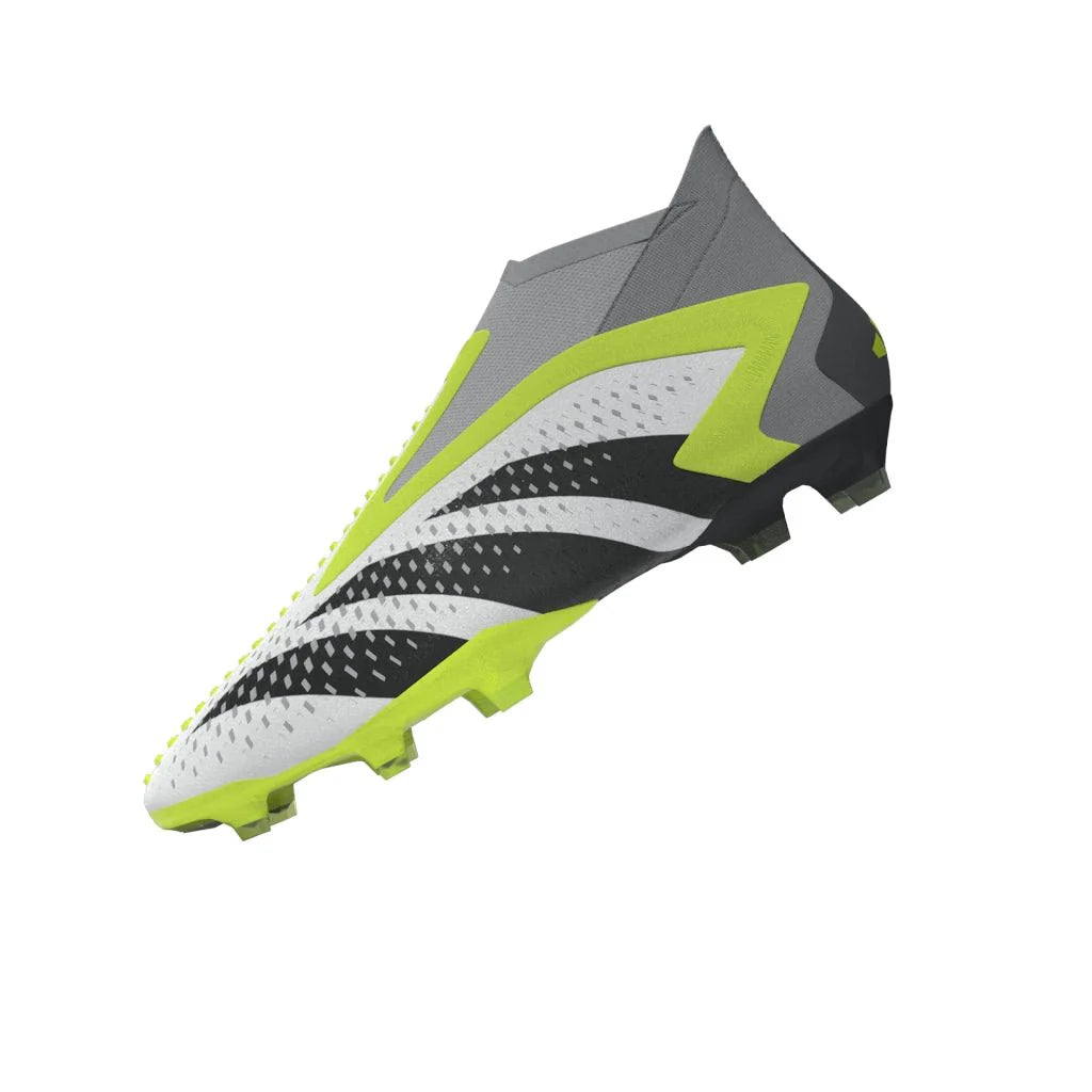 adidas Predator Accuracy FG Firm Ground Cleats White Black Lucid Lemon