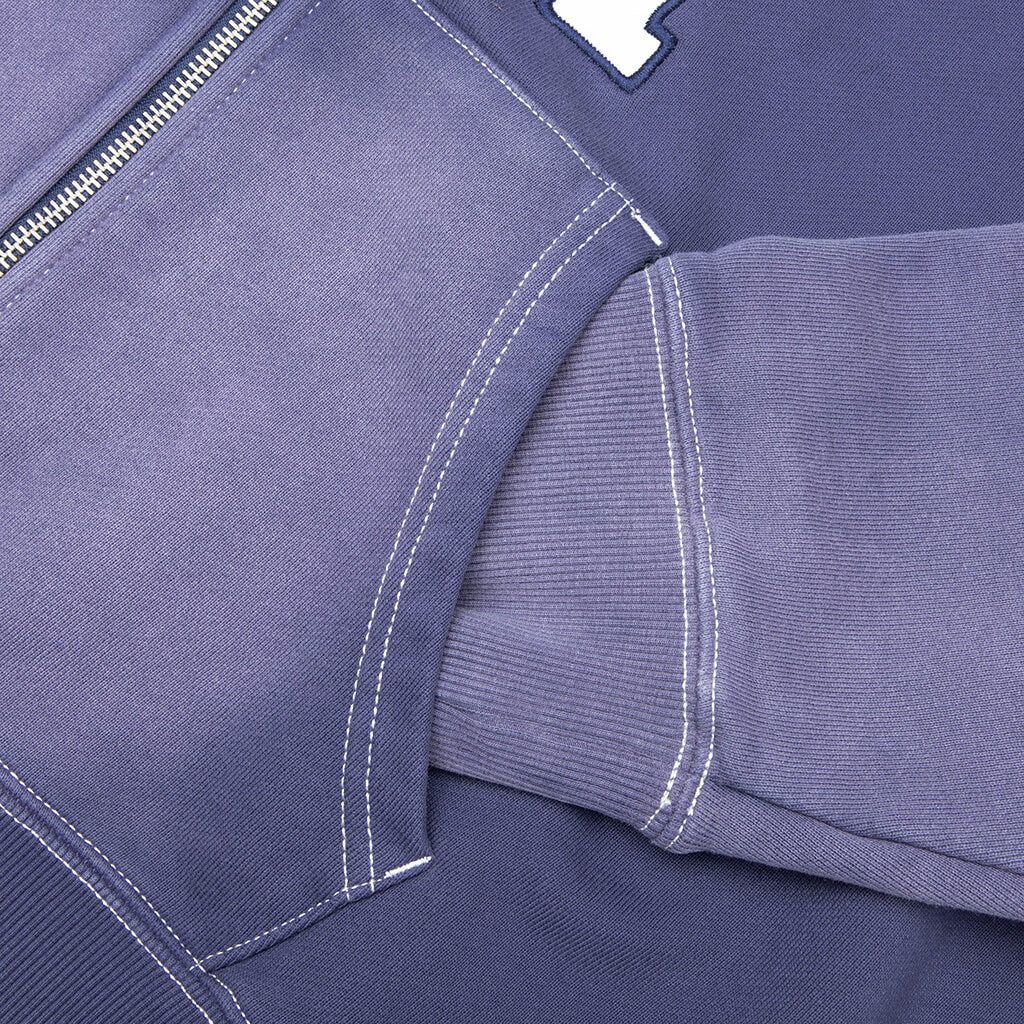 Collegiate Arch Zip Hoodie Navy