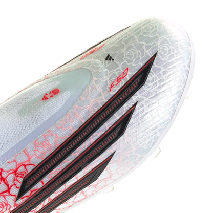 adidas F50 Elite Laceless FG Firm Ground Youth Soccer Cleats White Black Red