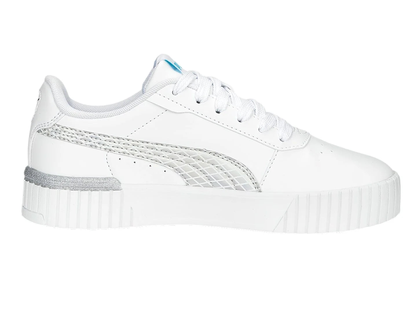 Tenis PUMA Carina 20 Mermaid Blanco y Azul para Niño