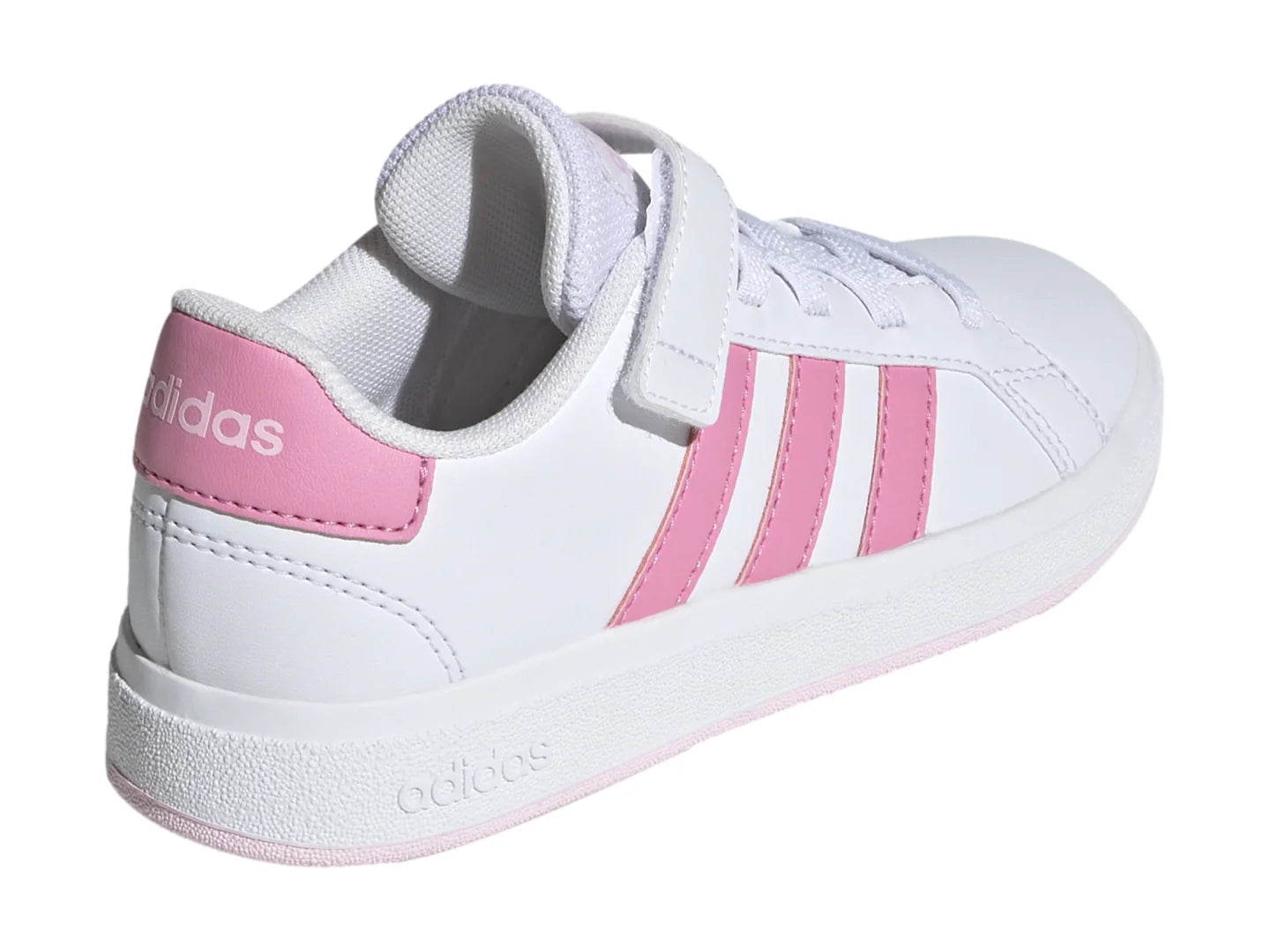 Tenis Adidas Grand Court 20 Blanco y Rosa para Niña