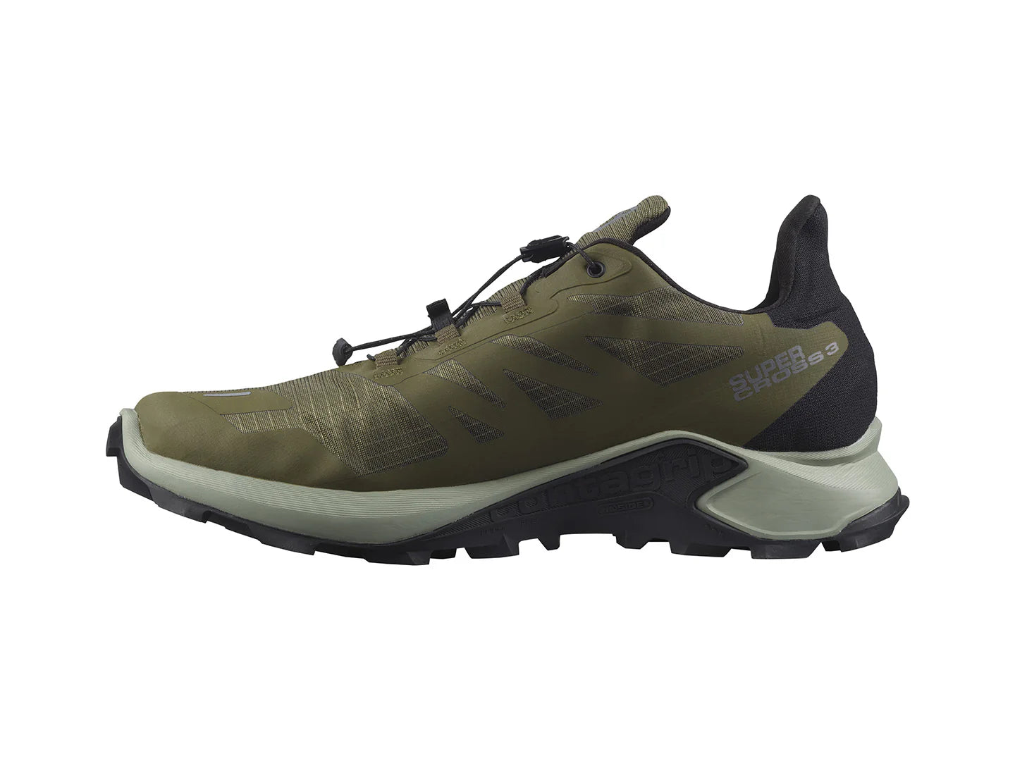 Tenis Salomon Supercross 3 GTX Color Verde Oliva para Hombre