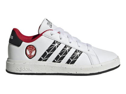 Tenis Adidas Grand Court Spider Man Blanco para Niño