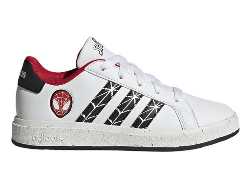 Tenis Adidas Grand Court Spider Man Blanco para Niño