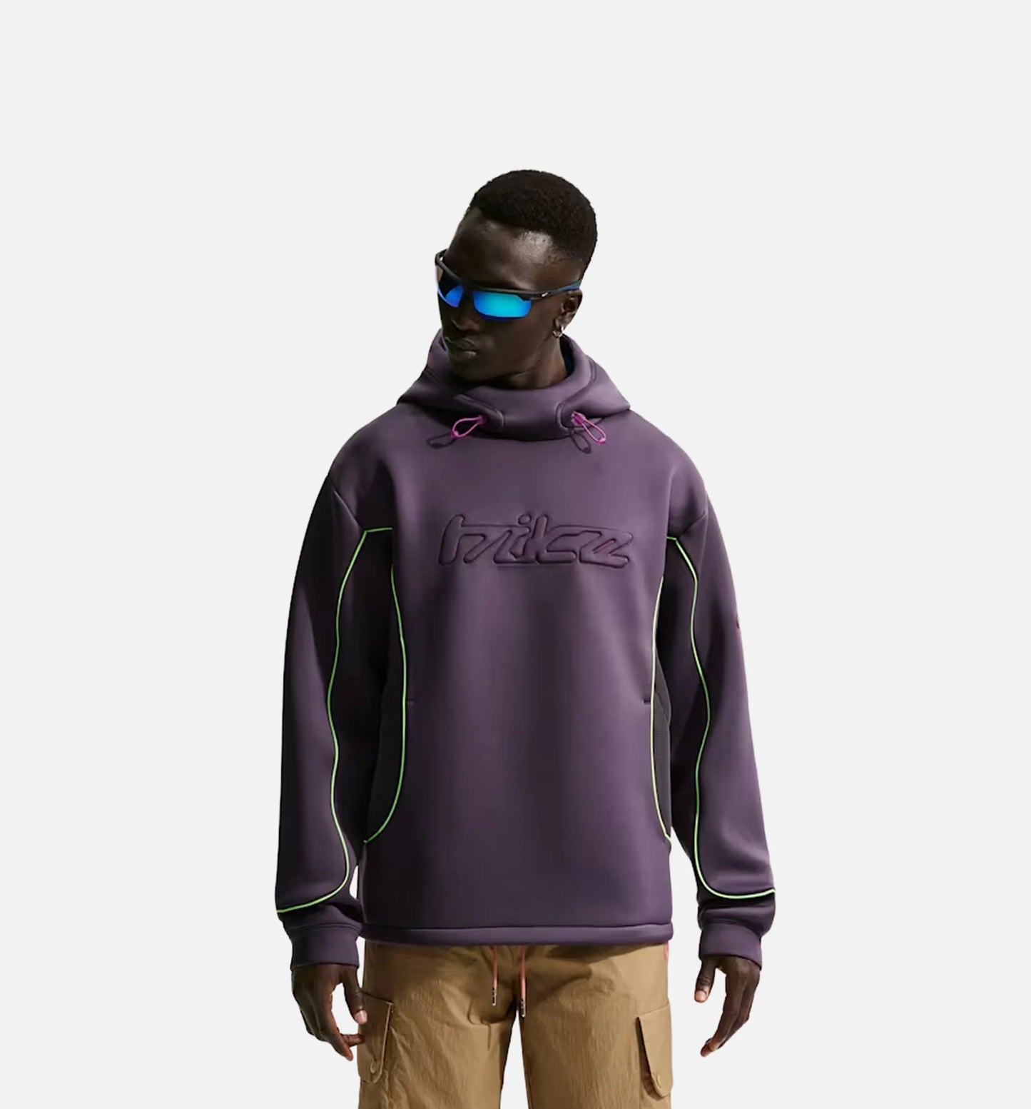 Project FROG Bubble Mesh Pullover Mens Hoodie Dark Raisin Brilliant Blue Voltage Green Vivid Purple